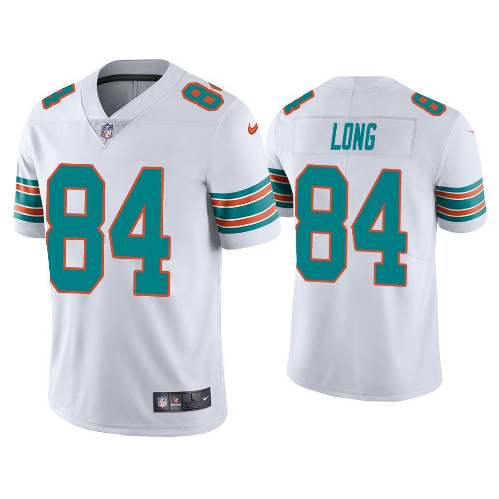 Men Miami Dolphins #84 Hunter Long Nike White Vapor Limited NFL Jersey